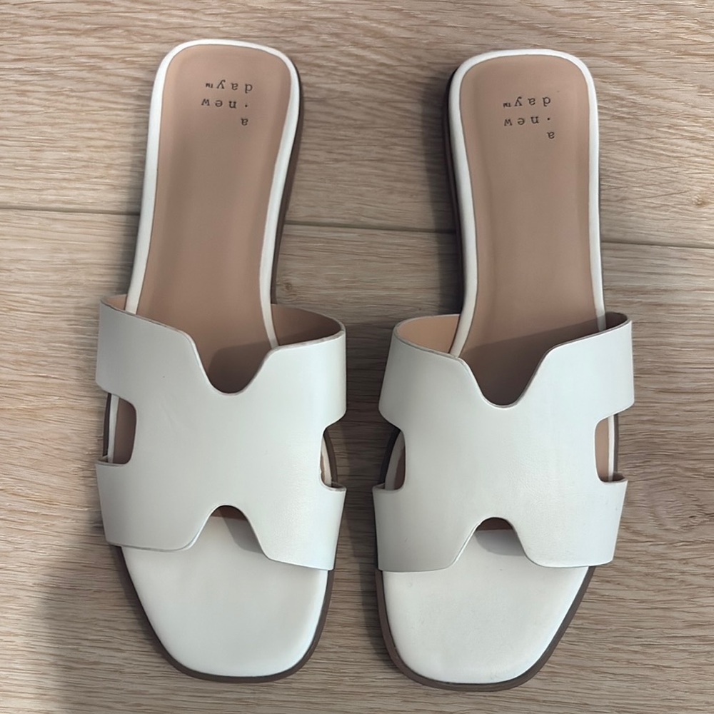 Target A New Day White Slide Sandals